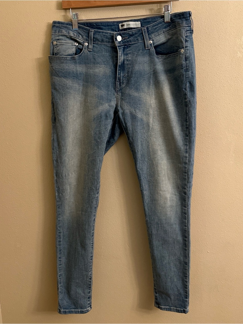 Levis Legging Jeans Women Size 33x30 Whiskering Detail Stretch Skinny